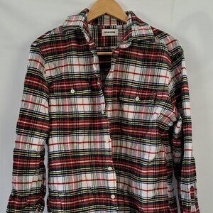 Taylor Stitch Flannel Shirt 42 Large Men's Red and Green Plaid Button Down